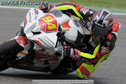2009-05-09 Monza 3798 Superstock 600 - Free Practice - Fabio Massei - Yamaha YZF R6